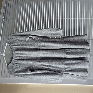 Cat & Jack Girls Sz 4 Grey Long Sleeve Flowy Dress